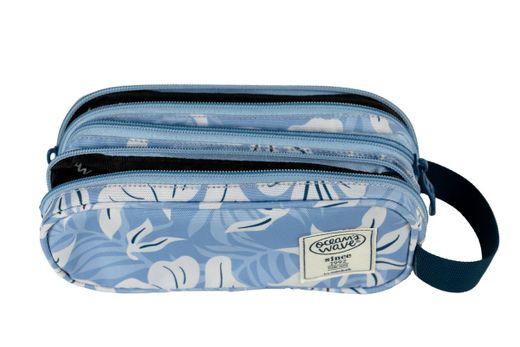 Sac Bora Bora bleu avec 3 fermetures éclair