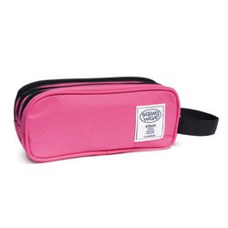 Estuche de 3 cremalleras Fucsia