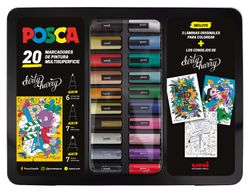 Estuche Metálico 20 Rotuladores Posca Dirty Harry