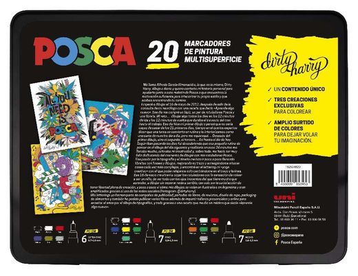 Estuche Metálico 20 Rotuladores Posca Dirty Harry