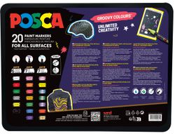 Estuche Metálico 20 Rotuladores Posca Groovy Colours