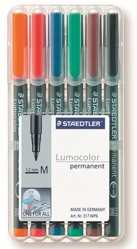 Rotuladores Permanentes STAEDTLER - 1.0mm · Surtido de Colores · 8 Unidades