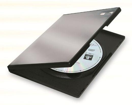 caixas de plástico pretas para dvds