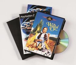 caixas de plástico pretas para dvds