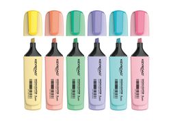 Présentoir de 72 marqueurs fluorescents Keyroad Pastel