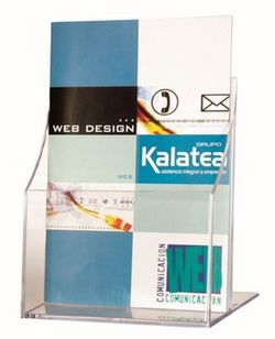 Présentoir de brochure de table en plastique