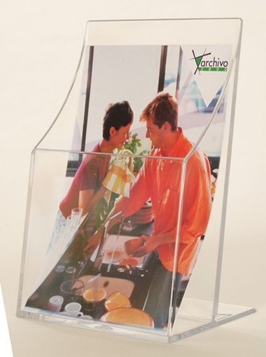 Présentoir de brochure de table en plastique