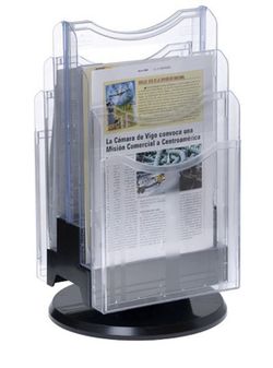 Expositor de sobremesa giratorio.