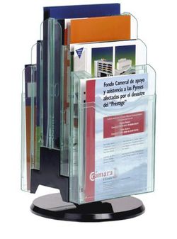 Expositor de sobremesa giratorio.