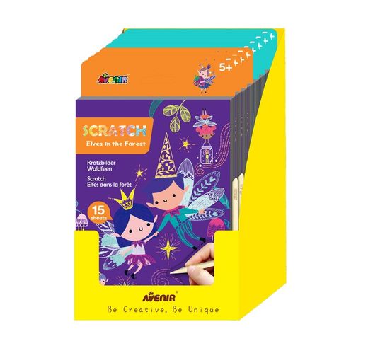 Variedade de exibição de livro de raspadinha A5
