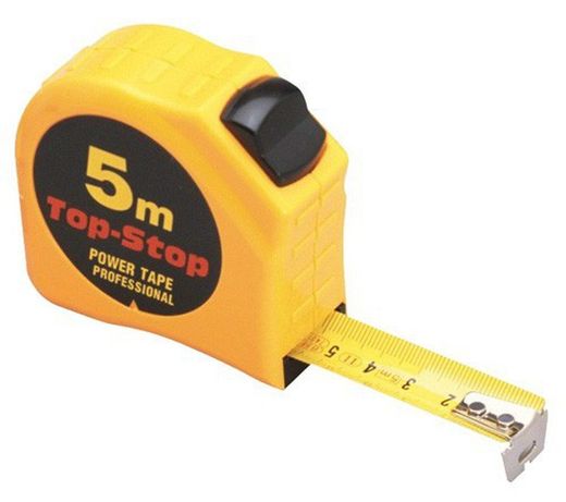 Flexómetro top-stop. Disponible en 3 y 5 m.