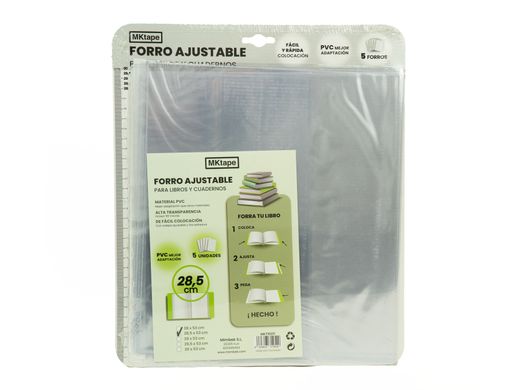 Forro de libro ajustable. Varios tamaños