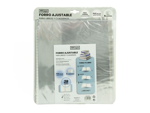 Forro de libro ajustable. Varios tamaños