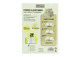 Forro de libro ajustable. Varios tamaños