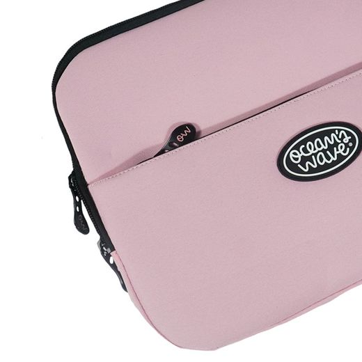 Housse ordinateur portable 13-14" rose pastel