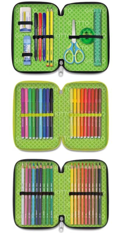 Giotto Estuche Plumier 3Zip Surtido 2025 en Display 6 Uds