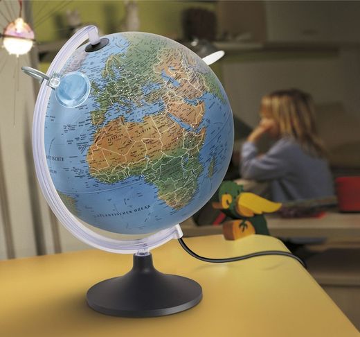 Globo terráqueo Lumiere. Fronteras y capitales con luz