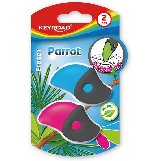 Borracha Keyroad Colors em blister de 2 unidades.