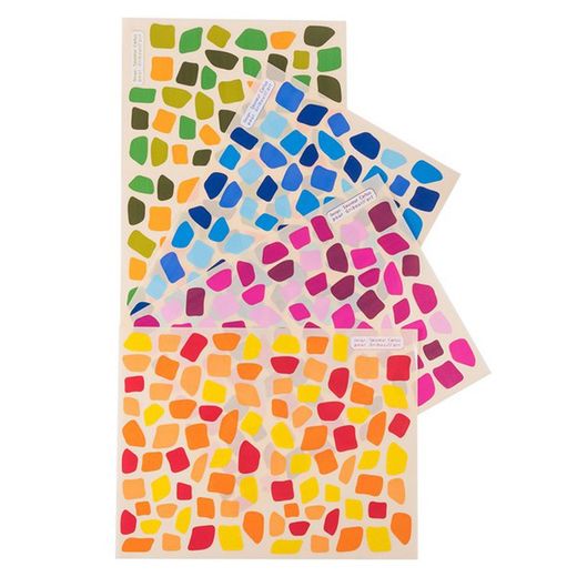 Gomets en mosaïque colorée