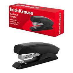 Grapadora 24/6 Half-strip ErichKrause Elegance Classic, de hasta 30 hojas, negro (caja 1 ud)