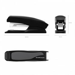 Grapadora 24/6 Half-strip ErichKrause Elegance Classic, de hasta 30 hojas, negro (caja 1 ud)