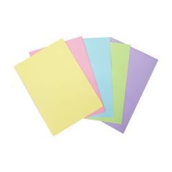 Paquet de 100 feuilles 80gr. avec 5 couleurs pastel