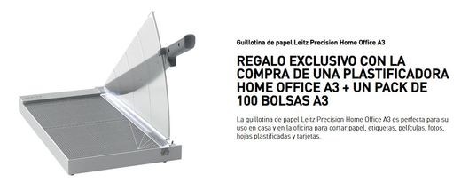 Home Office ILAM A3 + bolsas = Regalo guillotina Leitz Home Office A3