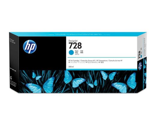 HP DesignJet 728 Cartucho Cyan 300ml