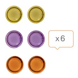 Imanes magnéticos para pizarra blanca Nobo, paquete de 6 imanes de colores de 30 mm.