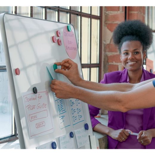 Cartes magnétiques blanches Nobo - Pack de 10 cartes colorées 24 mm