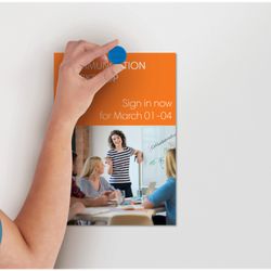 Cartes magnétiques blanches Nobo - Pack de 10 cartes colorées 24 mm