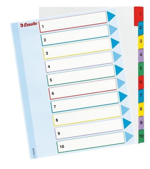 índices apagáveis numéricos esselte