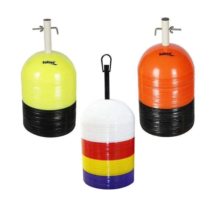 Juego de 40 conos chinos Amarillo fluor/negro