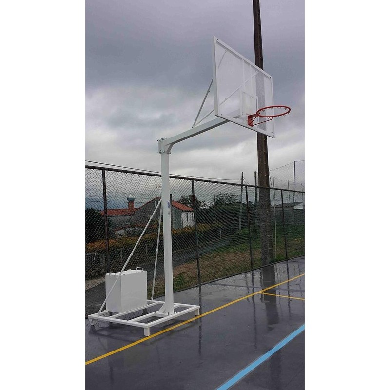 Juego de canastas galvanizadas fijas para baloncesto sin tablero y aro. —  Cartabon