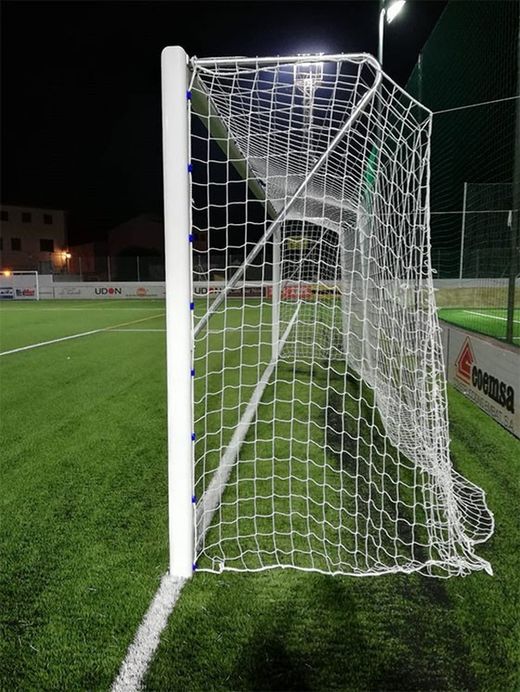 Juego de porterías de aluminio fijas para fútbol 11