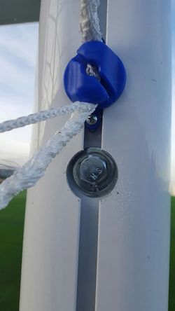 Juego de porterías de aluminio fijas para fútbol 11