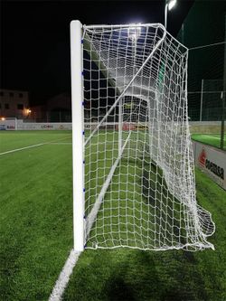 Juego de porterías de aluminio fijas para fútbol 7
