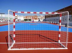 Juego de porterías para fútbol sala o balonmano transladables