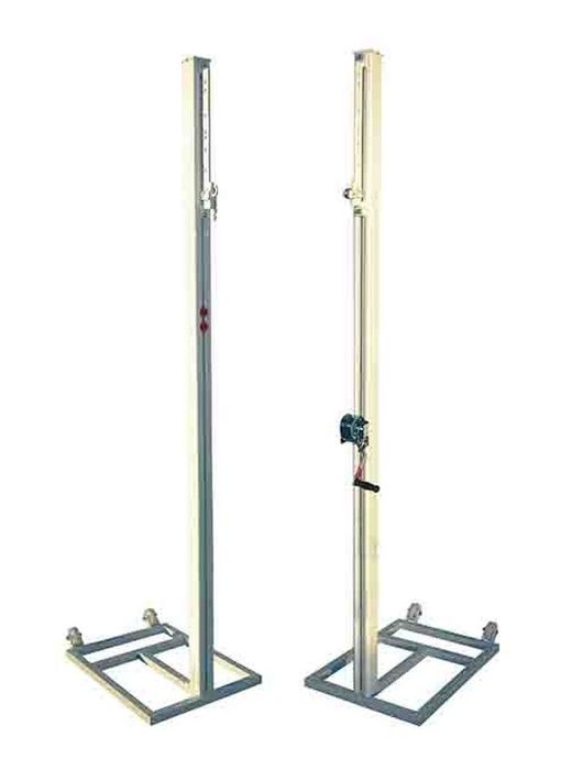 Conjunto de postes de voleibol portáteis quadrados de 8 cm