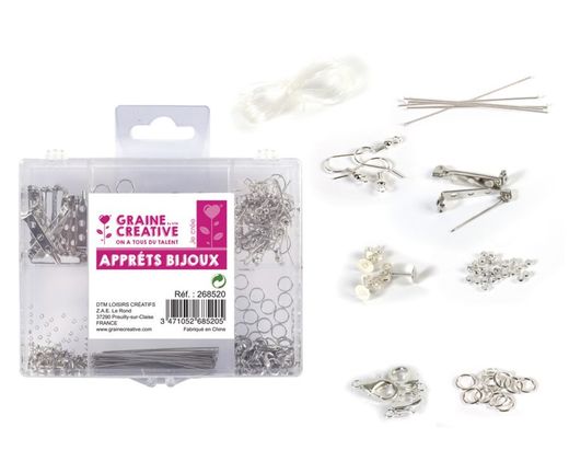 Kit de acessórios para joias com 407 peças