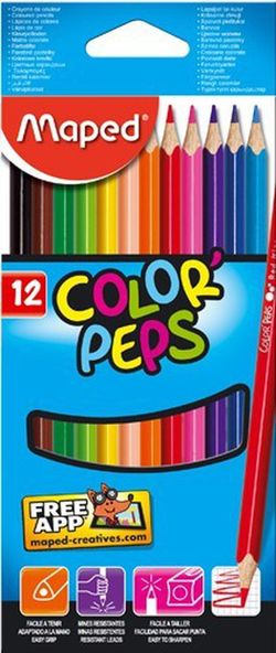 Lápices de colores triangulares color'peps