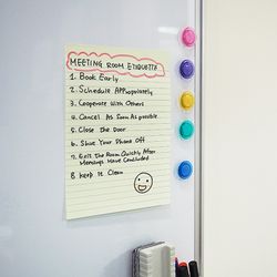 Carnet avec notes autocollantes jaunes rayées 190,5x114 mm