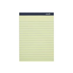 Libreta con notas adhesivas amarillas rayadas de 254x178 mm