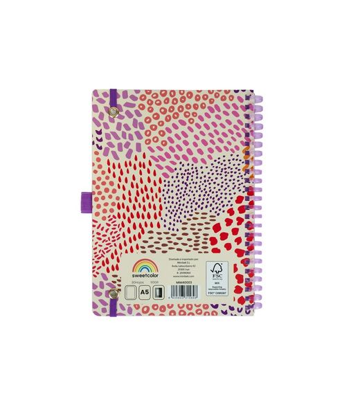 Caderno Espiral A5 80H Liso 90g Bolinhas