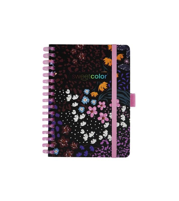 Libreta Espiral A6 80H de Puntos 90gr Floral I
