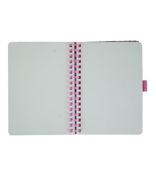 Carnet à spirales A6 80H à pois 90 g/m² Motif floral I