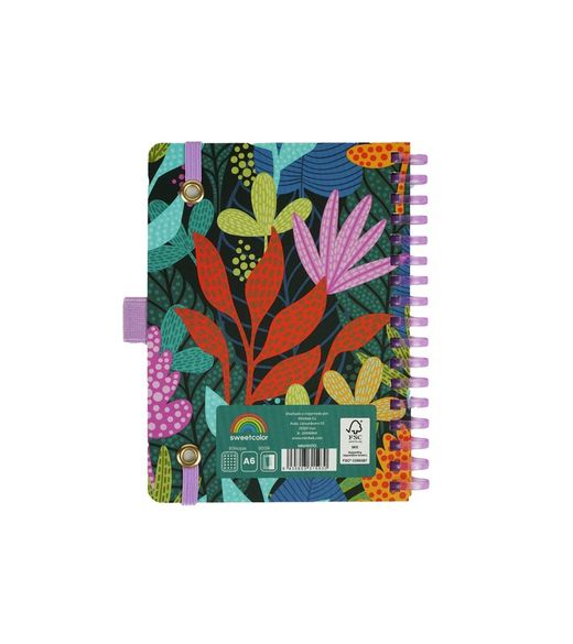 Carnet à spirales A6 80H à pois 90 g Tropical