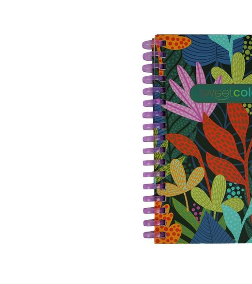 Carnet à spirales A6 80H à pois 90 g Tropical