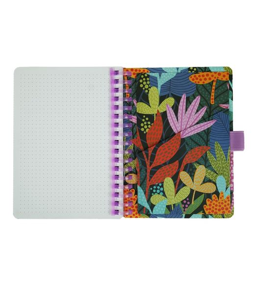 Carnet à spirales A6 80H à pois 90 g Tropical