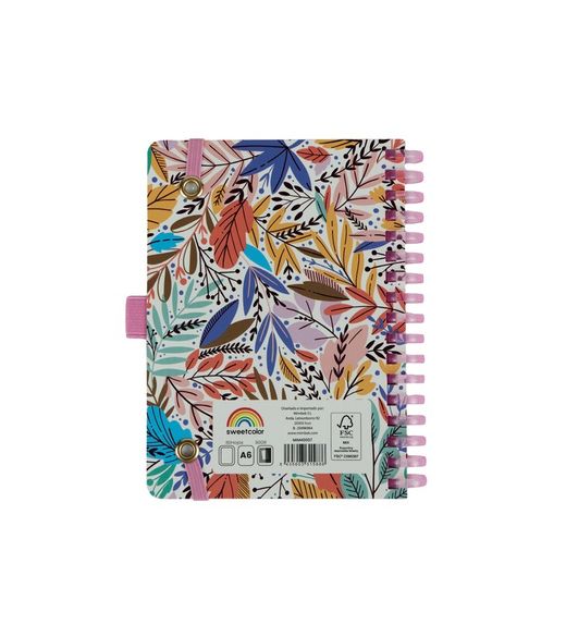 Libreta Espiral A6 80H Lisas 90gr Floral I